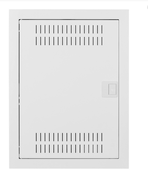 Naka24 Metall Multimediaverteiler Unterputz mit Metalltüren MSF Schutzklasse IP 30 (2x12 Modulen 2012-00), Weiß