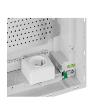 Naka24 Metall Multimediaverteiler Unterputz mit Metalltüren MSF Schutzklasse IP 30 (2x12 Modulen 2012-00), Weiß