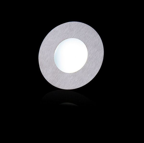 1x "RING" LED Wand & Treppenbeleuchtung Kalt 23/WS/K/ED/230V + Einbaudose