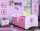 3 teiliges Set Jugendzimmer Kindermöbel Zimmermöbel "Prinzessin mit Herz 160x80
