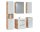 Badmöbel Set ARUBA-WEISS/EICHE-S 60 Badmöbel Set  montiert schneller Versand