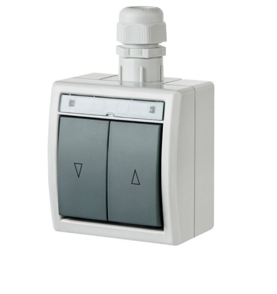 IP65 Aufputz Schuko AQUANT Jalousietaster 1208-65