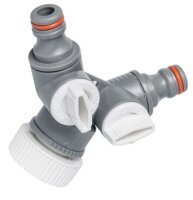 Schlauchkupplung Reparator Typ Y mit 2 Ventilen 1x3/4...