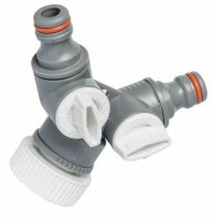 Schlauchkupplung Reparator Typ Y mit 2 Ventilen 1x3/4 WL-2222