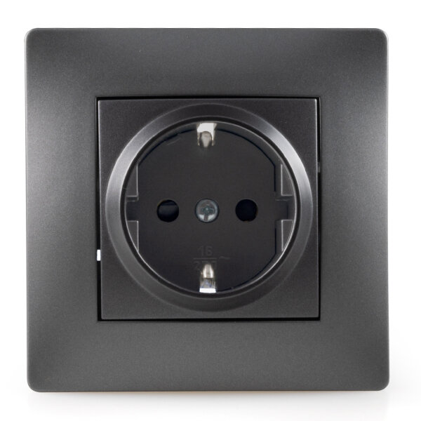 IP20 VOLANTE GRAPHIT Schuko Steckdose 2637-08