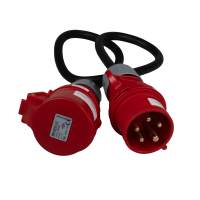 CEE Starkstrom Adapter 1m Stecker - Steckdose 16A/16A...