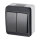 IP44 Aufputz ANTRA Doppelschalter 0332-07