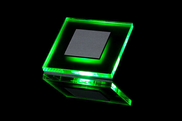 LED Wand Treppenbeleuchtung CRYSTAL 1,8W 230V AC Grün AL MOD-01/TR/G/AL/230V
