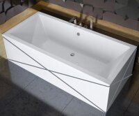 Eckbadewanne Acryl Badewanne weiß QUADRO ohne...
