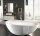 freistehende Badewanne aus Mineralguss 170x85x58 cm weiss Design TRE XL