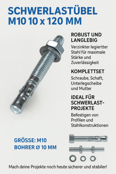 25x LSB Schwerlastdübel 12 x 100