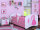 3 teiliges Set Jugendzimmer Kindermöbel Zimmermöbel "Prinzessin mit Pferd rosa