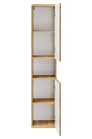 Badmöbel Set ARUBA EICHE 80 cm mit Keramikwaschbecken LED SOFT-CLOSE MATT