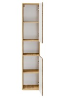 Badmöbel Set ARUBA EICHE-V 80 cm mit Keramikwaschbecken LED SOFT-CLOSE MATT
