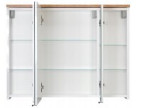 Badmöbel Set SPEK WEISS Hochglanz mit Waschbecken / SPIEGELSCHRANK AM-KLS-800-C7