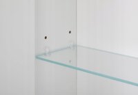 Badmöbel Set SPEK WEISS Hochglanz mit Waschbecken / SPIEGELSCHRANK AM-KLS-800-C7
