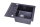 Granit Sp&uuml;le + Siphon Einbausp&uuml;le K&uuml;chensp&uuml;le Sp&uuml;lbecken DG014 Schwarz 58x44cm