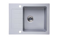 Granit Spüle + Siphon Einbauspüle Küchenspüle Spülbecken DG014 Grau 58x44cm