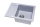 Granit Spüle + Siphon Einbauspüle Küchenspüle Spülbecken DG014 Grau 58x44cm