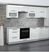 hochwertige Küche 260cm Küchenzeile ENGEL MDF ohne Arbeitsplatten