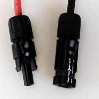 SET 6mm2 Solarkabel Verlängerungskabel Rot | Schwarz  MC4 Stecker Solarstecker PV 1m