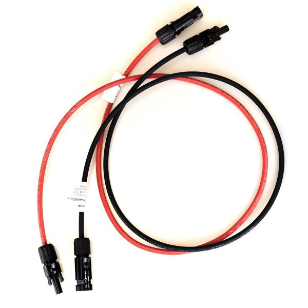 SET 6mm2 Solarkabel Verlängerungskabel Rot | Schwarz  MC4 Stecker Solarstecker PV 8m