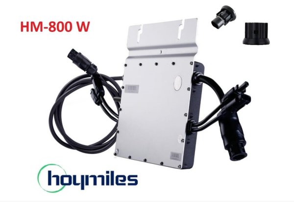 Hoymiles HM-800 Microwechselrichter mit Endkappe  Balkonkraftwerk für bis zu 2 PV-Module