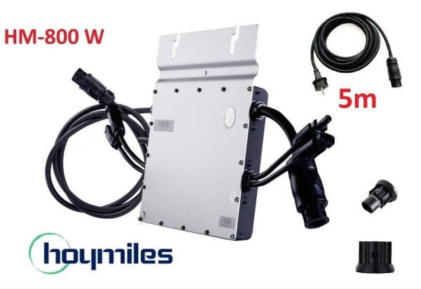 0% Hoymiles HM-800 Microwechselrichter mit 5m Kabel Balkonkraftwerk 2PV-Module