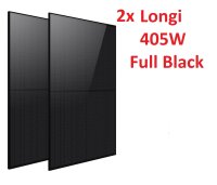 0% MwSt. DE SET 2x Solarmodul 405W Longi Solar PV Modul Full Black Photovoltaik HIB