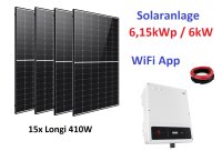 0% DE Solaranlage 6000Wp Wechselrichter Goodwe 6.0 DT...