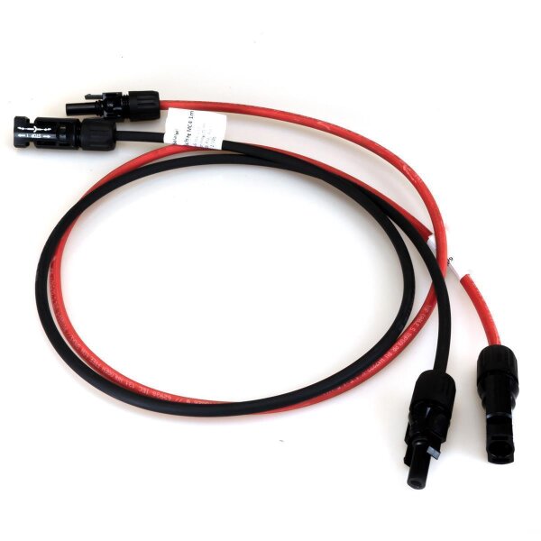 0% SET 6mm2 Solarkabel Verlängerungskabel Rot | Schwarz  MC4 Stecker Solarstecker PV 2m