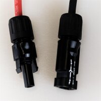 0% SET 6mm2 Solarkabel Verlängerungskabel Rot | Schwarz  MC4 Stecker Solarstecker PV 2m