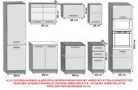 Komplette Küche INFINITI 300 cm Hochglanz GRAU INF SYNTKA2/6/WT/S/0/B1