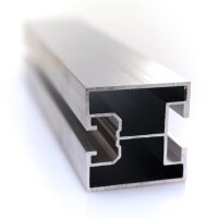 4,8m ALU Solarprofil Montageprofil 40x40 Photovoltaikanlage oder Solar  | T / 0% MwSt. 2x 2,4m + C - Profilverbinder + Schrauben + Mutter