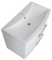Badmöbel Set LIVIA 80 Weiß Hochglanz mit Waschbecken verschiedene Kombinationen