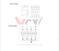 VCX Photovoltaik Überspannungsschutz Blitzschutz T2 DC C 2P 1000 PV / T2 DC C 3P 1200 PV /4P
