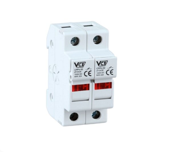 0% Mwst DE PV-Sicherungshalter DC 10x38 2P 32A mit Betriebsanzeige