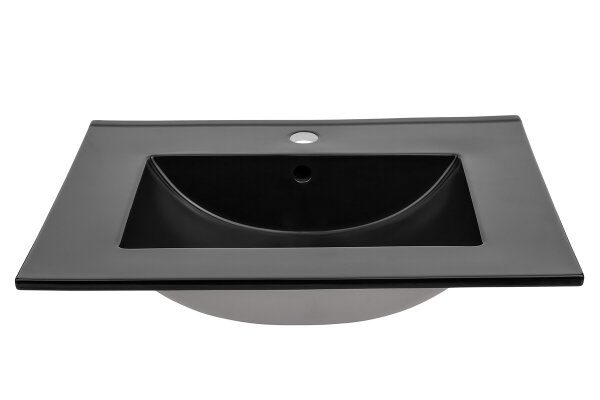 Waschbecken Schwarz Keramik CFP-60D E-8003 LAVA BLACK 60 DP- double packing