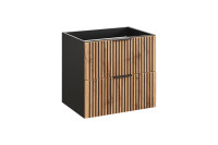 Design Badmöbel Set XILO 60 cm mit Waschbecken schwarz LED Soft-Close verschiedene Kombinationen