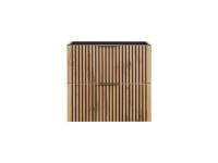 MONTIERT Design Badmöbel Set XILO 60 cm mit Waschbecken schwarz LED Soft-Close verschiedene Kombinationen