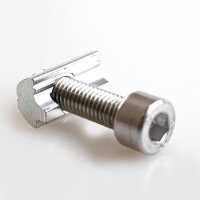 1 x SET Endklemme Schwarz 30mm + Zylinderkopfschraube M8x20mm + Nutenstein mit Kugel 0% MwSt.