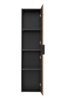Design Badm&ouml;bel Set XILO 80 cm mit Waschbecken schwarz LED Soft-Close
