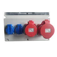 Wandverteiler Stromverteiler CEE 32A 16A 230V Schuko mit Sicherungen FI /LS 96V-3