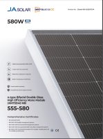 6x 0% 575W BiFazial Solarmodul JA Solar JAM72D40-575MB-...