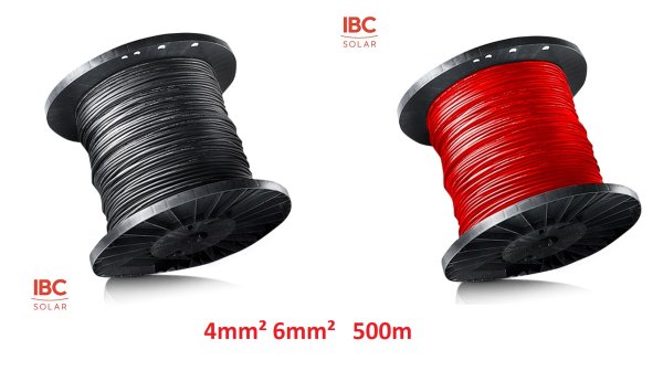 500m Solarkabel 4-16 mm² IBC FlexiSun PV Solarleitung Rot / Schwarz