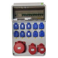 Stromverteiler  CEE 63A 32A 16A 10x230V Schuko...