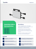 Hoymiles Microwechselrichter mit Endkappe Balkonkraftwerk HMS-1000-2T 1F mit Kabel 5m 0% MwSt.