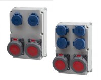 IP65 Stromverteiler Wandverteiler Steckdosen verdrahtet...