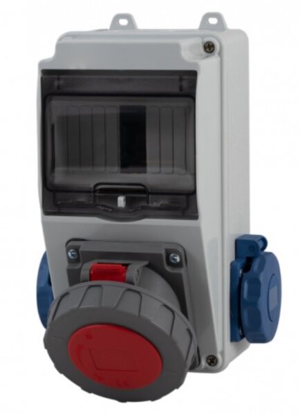 IP65 Stromverteiler Wandverteiler Steckdosen verdrahtet IP65 Modulen Anzahl - 5 CEE 1x16A  2x230V