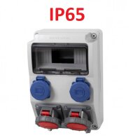 IP65 Stromverteiler Wandverteiler verdrahtet Steckdosen...